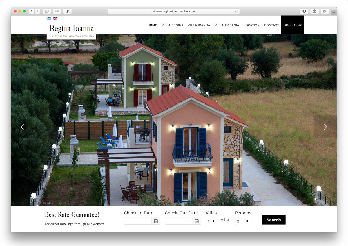 regina ionna villas kefalonia website