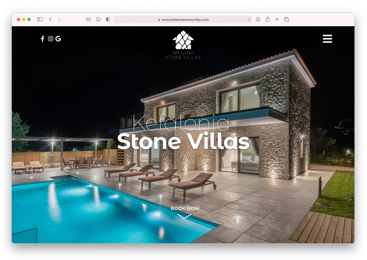 stone villas kefalonia website
