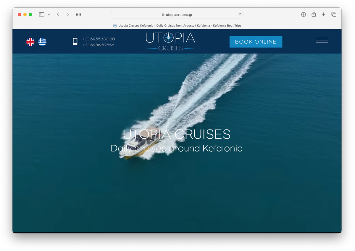 utopia cruises website kefalonia